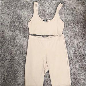Fashion nova biker short and tank set